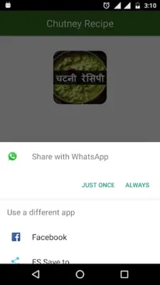 Chutney Recipes in Hindi android App screenshot 0